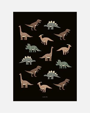 Dinosauriers poster 50x70 cm