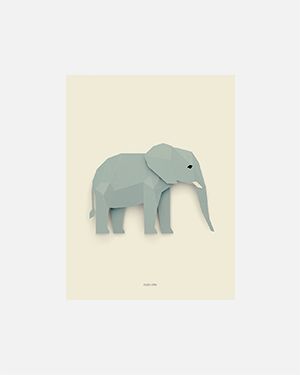 Olifant poster 30x40 cm