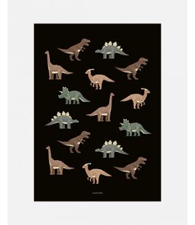 Dinosauriers poster 50x70 cm