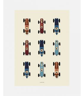 Raceauto's poster 50x70 cm